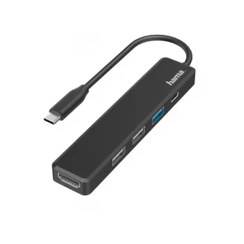 Hama USB-C šakotuvas, daugiaportis, 5 prievadai, 3x USB-A, USB-C, HDMI