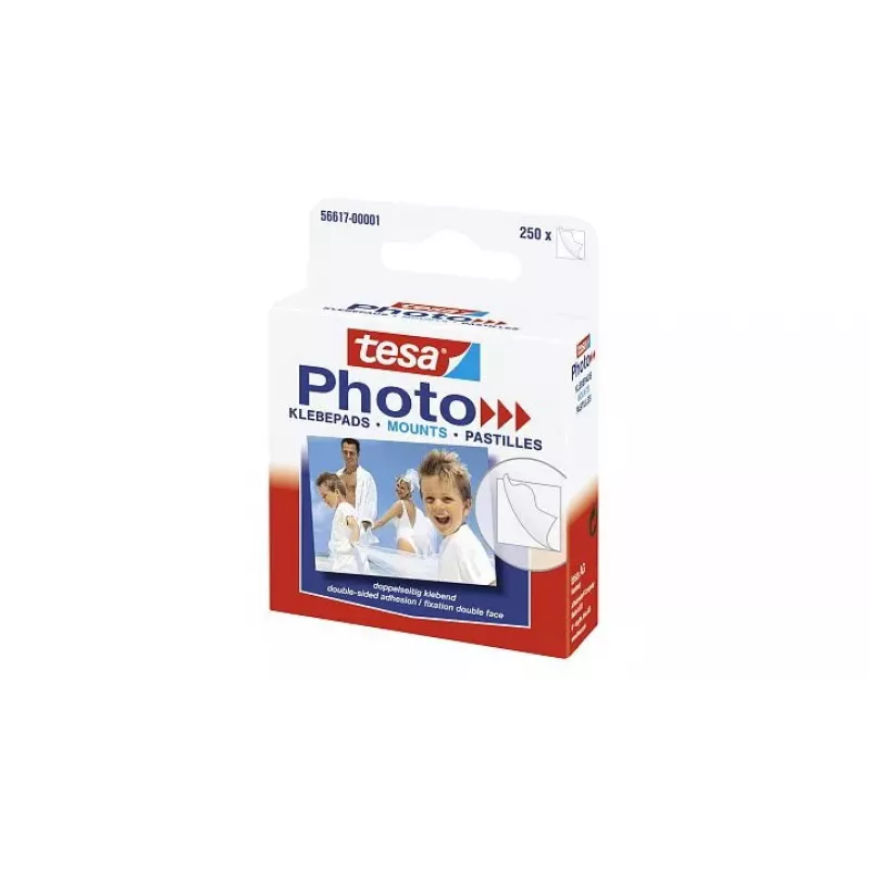 Foto kampeliai Tesa 56617 250 vnt. permatomi