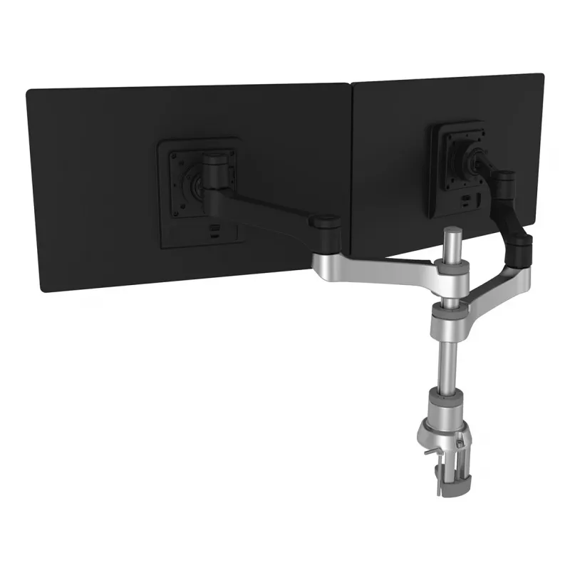 “R-Go Tools” monitoriaus laikiklis “R-Go Zepher Dual”, skirtas dviem monitoriams, pilnai reguliuojamas, 0–8 kg keliamoji galia, 100 % žiedinis, juodas