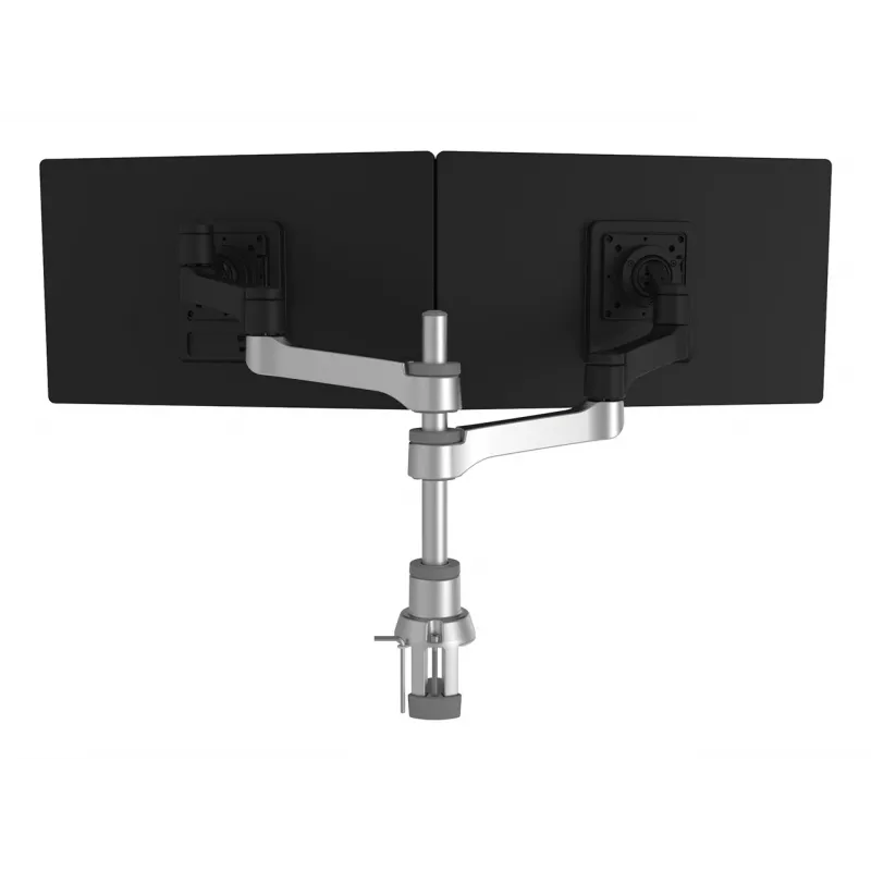 “R-Go Tools” monitoriaus laikiklis “R-Go Zepher Dual”, skirtas dviem monitoriams, pilnai reguliuojamas, 0–8 kg keliamoji galia, 100 % žiedinis, juodas