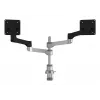 “R-Go Tools” monitoriaus laikiklis “R-Go Zepher Dual”, skirtas dviem monitoriams, pilnai reguliuojamas, 0–8 kg keliamoji galia, 100 % žiedinis, juodas