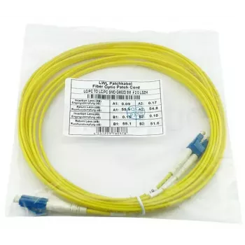 BlueOptics LRCABLE10M InfiniBand šviesolaidinis kabelis 10 m LC Geltonas