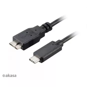 USB laidas Akasa C/micro-B 1m juodas