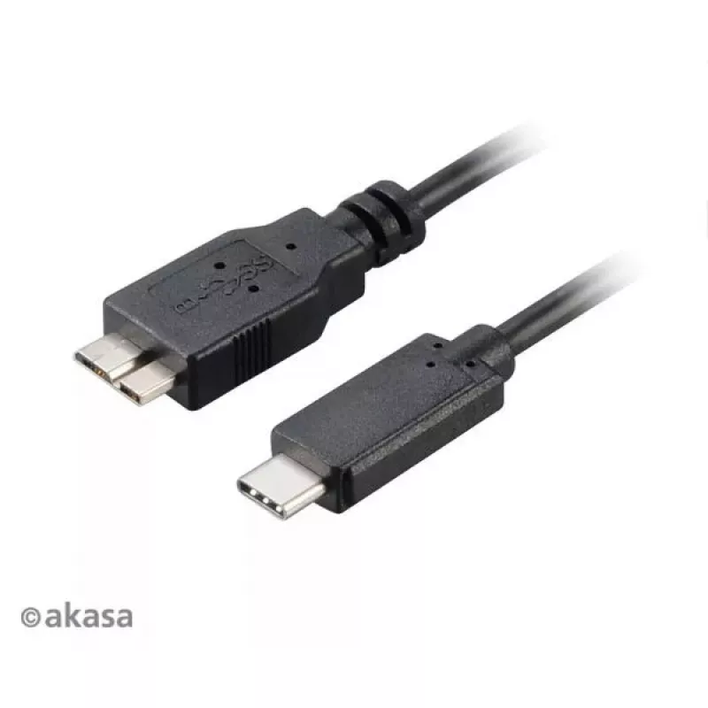 USB laidas Akasa C/micro-B 1m juodas