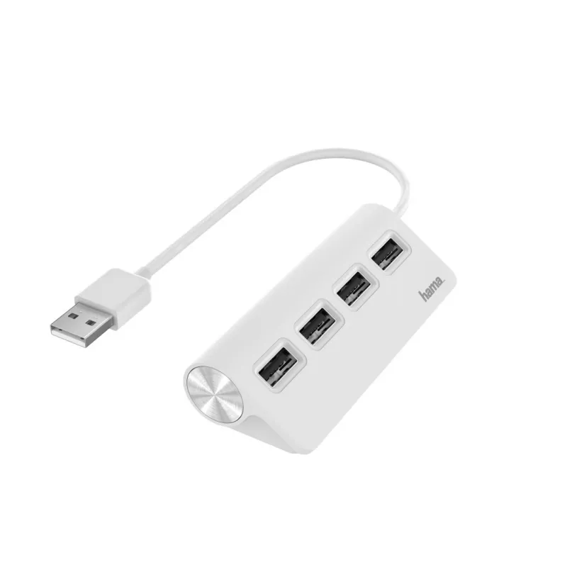 Hama 00200120 sąsajos šakotuvas USB 2.0 480 Mbit/s Baltas