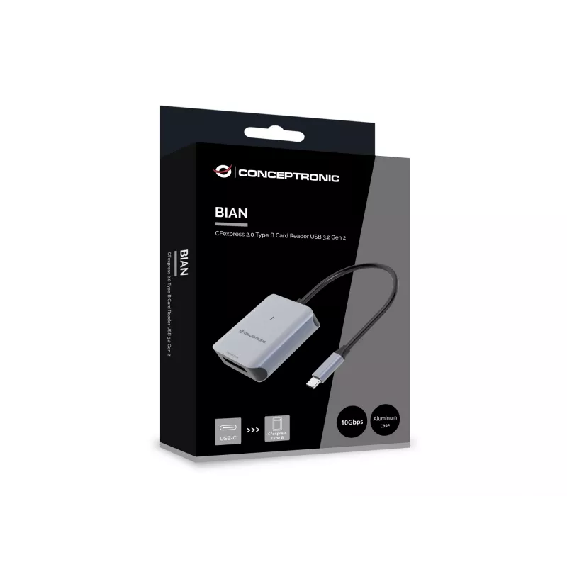 Conceptronic BIAN08G CFexpress 2.0 B tipo kortelių skaitytuvas USB 3.2 Gen 2