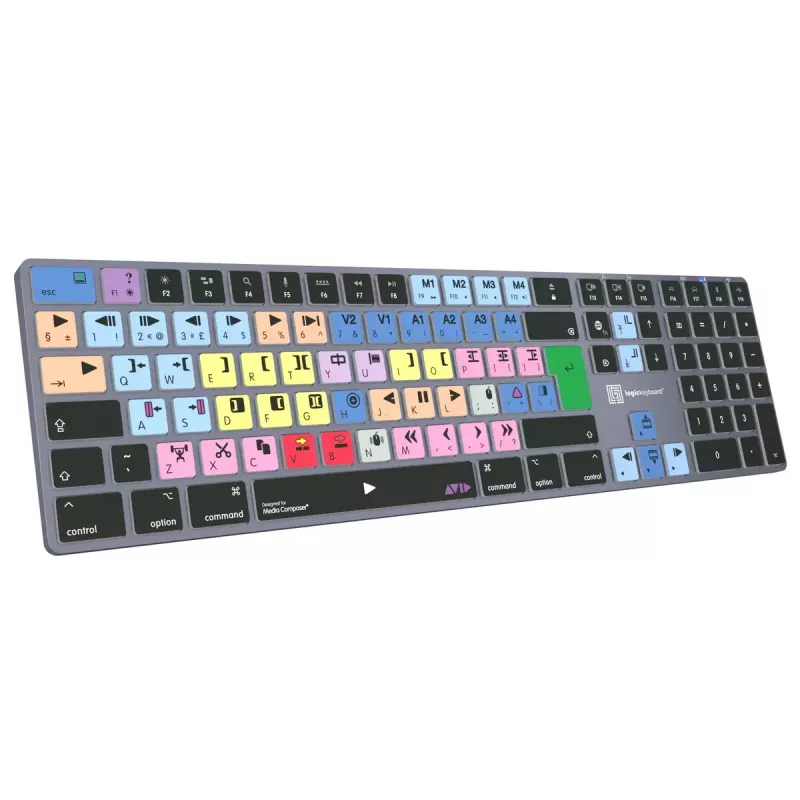 Logickeyboard LKB-MCOM4-TM-UK klaviatūra, skirta biurui, Bluetooth, QWERTY, anglų, pilka, titano