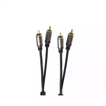 Garso kabelis ShiverPeaks BS20-41255 2,5m 2xRCA juodas