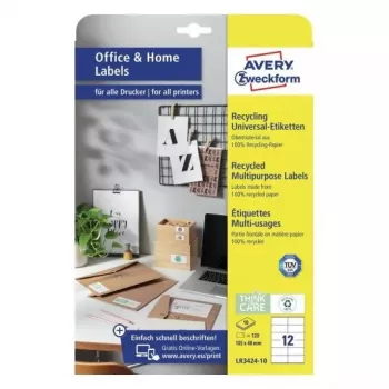 Lipnios etiketės Stačiakampės AVERY LR3424-10