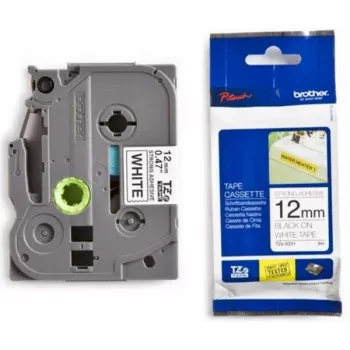 Etikečių gamybos juosta Brother TZ-231 Juoda 8m 1,2cm