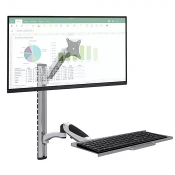 Techly ICA-PLW 02 monitoriaus laikiklis / stovas 68.6 cm (27 colių) sieninis sidabrinis