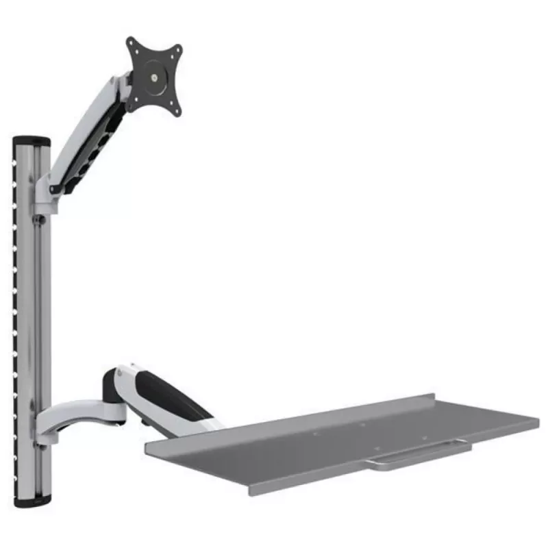 Techly ICA-PLW 02 monitoriaus laikiklis / stovas 68.6 cm (27 colių) sieninis sidabrinis