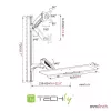 Techly ICA-PLW 02 monitoriaus laikiklis / stovas 68.6 cm (27 colių) sieninis sidabrinis
