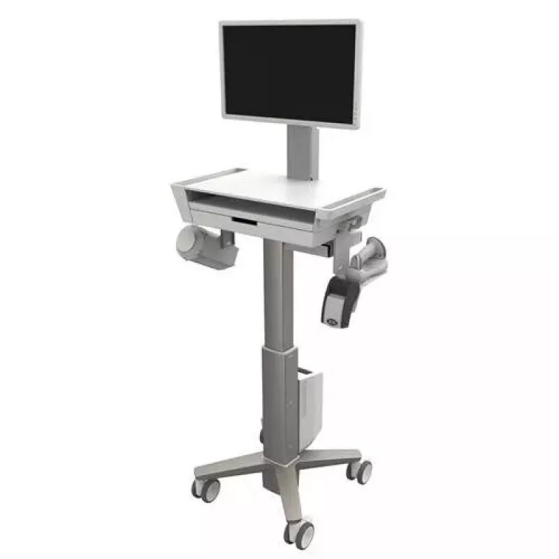 Multimedijos vežimėlis Ergotron CareFit plonas 2.0 auksinis baltas aliuminis plastikas plienas
