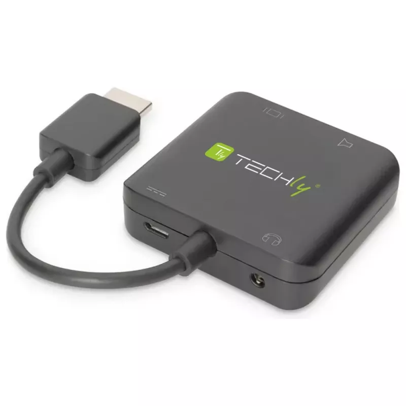 Techly HDMI garso išgaviklis Stereo/Garso 5.1 kanalas 4K 3D IDATA HDMI-VGA8