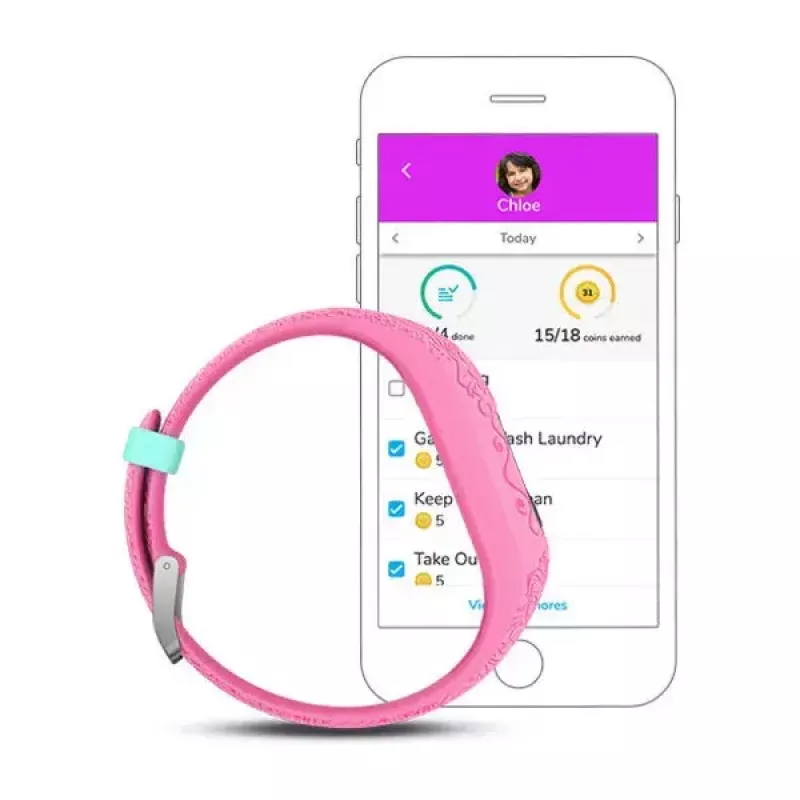 Aktyvumo apyrankė Garmin Vivofit Jr.2 Rožinė MIP ekranas 88x88