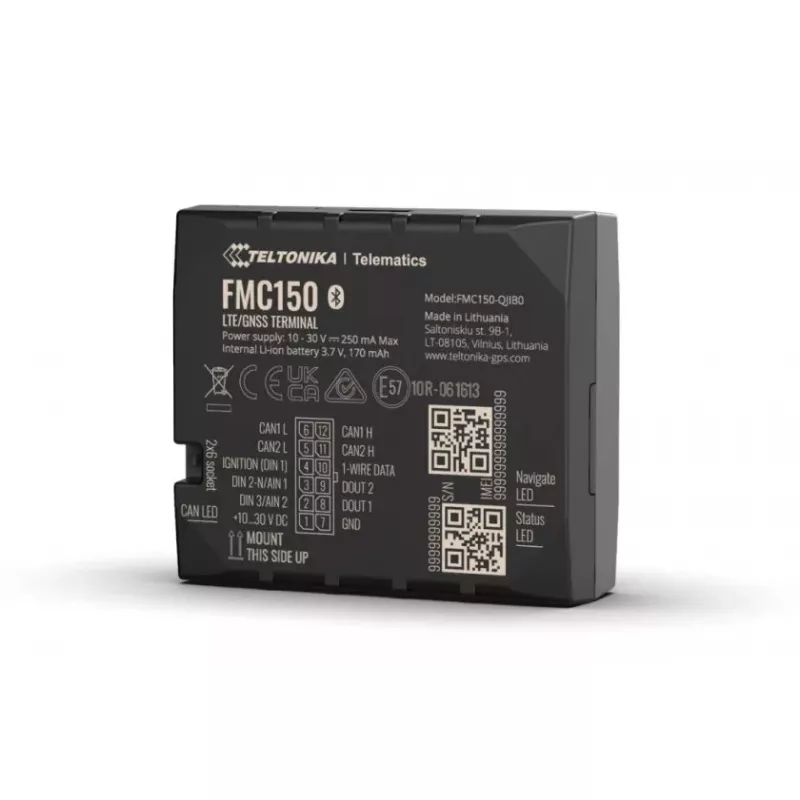 GPS seklys Teltonika FMC150 Car Juoda 0,128 GB baterija 6 val.