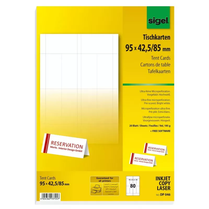 Spausdintuvo etiketės baltos Sigel DP046