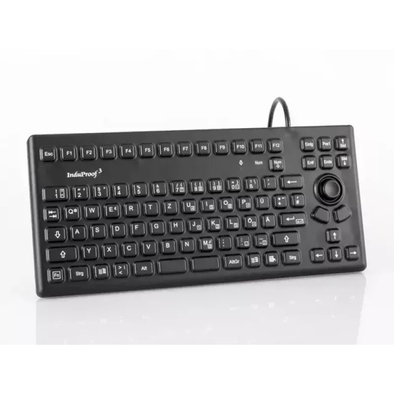 Klaviatūra GETT TKG-086-MB-IP68-Juoda pramoninė USB QWERTZ vokiška