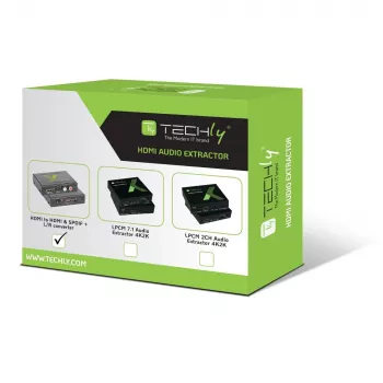 Techly garso išgaviklis HDMI SPDIF + RCA R/L IDATA HDMI-EA, 5 V, 77 mm, 64 mm, 23 mm, 351 g