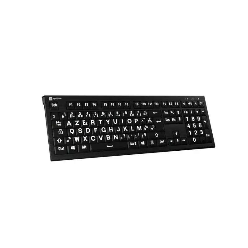 Klaviatūra Logickeyboard LKB-LPWB-A2PC-FR universali USB AZERTY prancūzų juoda