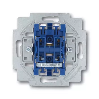 Elektrinis jungiklis 1P Busch-Jaeger 1413-0-0491 — 1-polis, 250 V kintamoji srovė, 10 A, Mėlynas metalinis, 71×71×25 mm