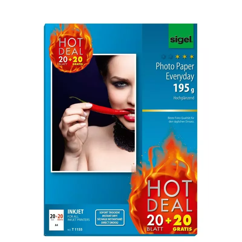 Foto popierius A4 Sigel T1155 Didelio blizgesio