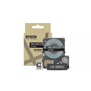Etikečių juostelė Epson LK-5BWJ juoda balta terminio perkėlimo 1,8 cm
