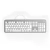 Hama KC-700 klaviatūra, skirta biurui, USB, QWERTZ, vokiška, sidabrinė