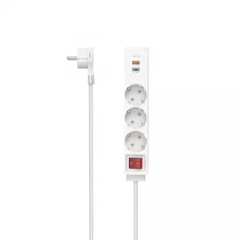 Hama 00223185 maitinimo ilgintuvas 1,4 m 3 kintamosios srovės lizdai (-ų) vidaus baltas