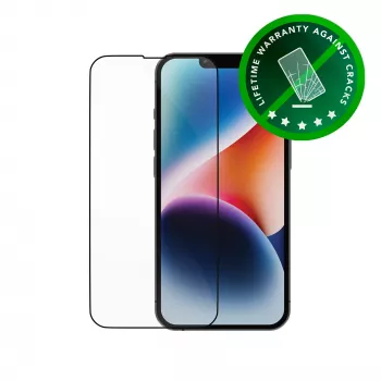 dbramante1928 Eco-Shield iPhone 13 13 Pro 14 Juoda edge Dust Scratch Resistant Tempered Glass Screen Protector