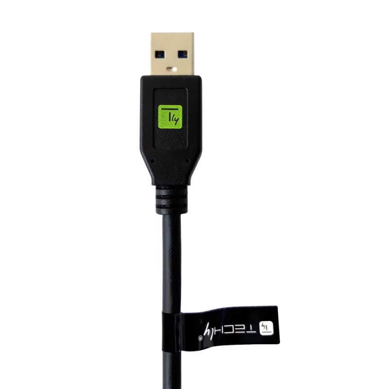 Techly ICOC MUSB312-CMAM05T USB laidas USB 3.2 Gen 1 (3.1 Gen 1) 0,5 m USB A USB C Juoda