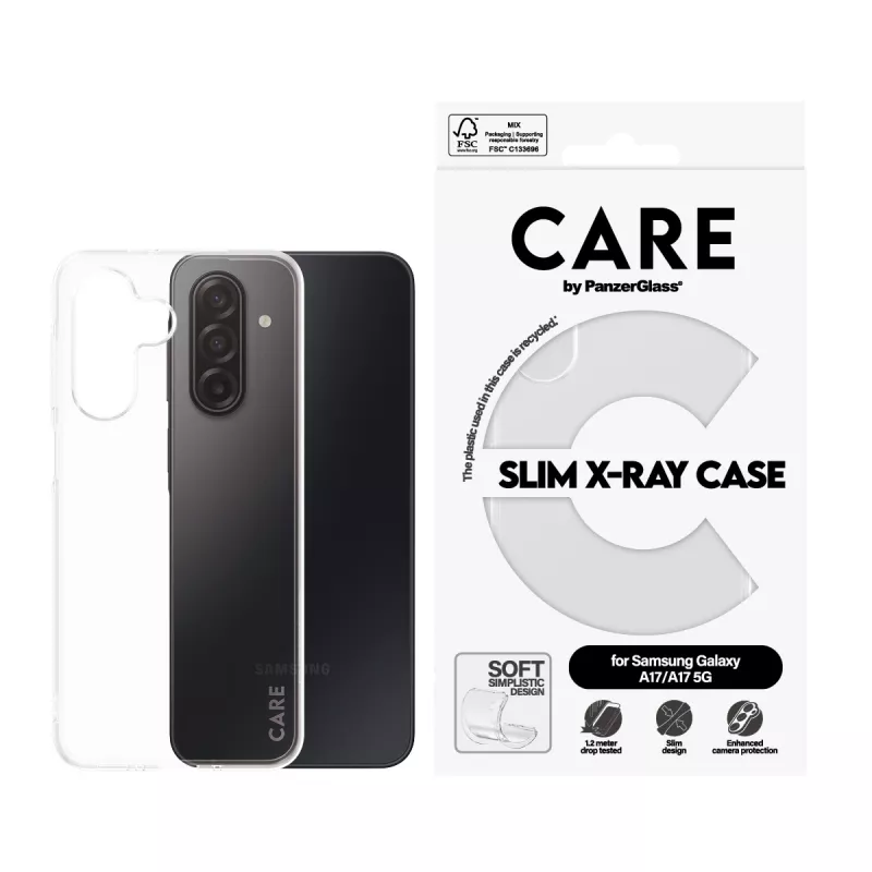 Apsauginis telefono dėklas PanzerGlass CARE Transparent X-Ray Soft Basic, skirtas Samsung Galaxy (modelis CR73372)