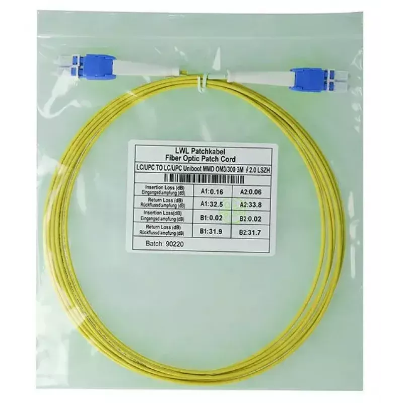 Šviesolaidinis kabelis BlueOptics SFP8181BU0.5MK 0,5 m LC geltonas