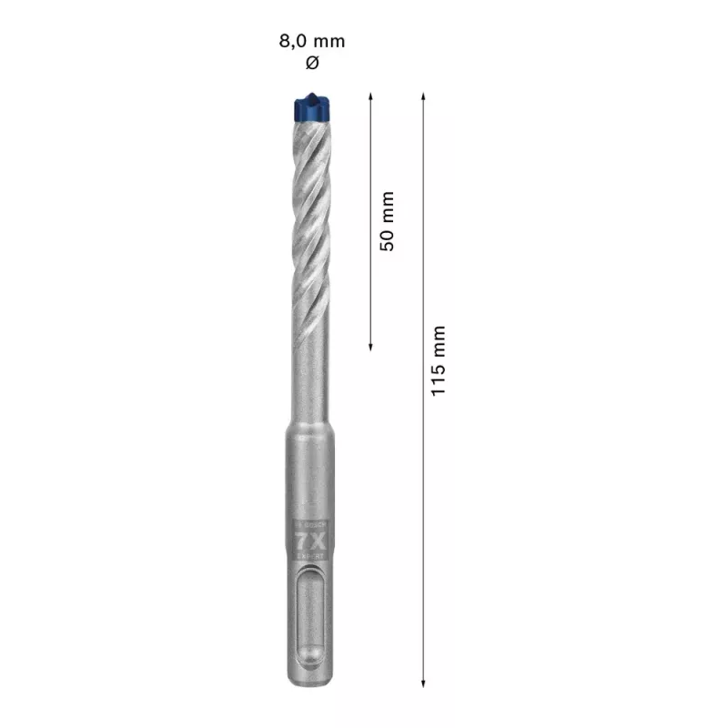 Grąžtas Bosch SDS plus-7X 8mm 115mm