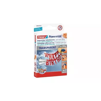 Montavimo etiketės TESA Powerstrips Transparent DECO