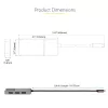 StarTech.com 3 prievadų USB-C kelių monitorių adapteris, USB Type-C į 3x DisplayPort 1.4 MST šakotuvas, trigubas 4K 60Hz DP nešiojamojo kompiuterio ekrano plėtiklis / skirstytuvas, HDR, itin ilgas įmontuotas kabelis – tik Windows