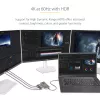 StarTech.com 3 prievadų USB-C kelių monitorių adapteris, USB Type-C į 3x DisplayPort 1.4 MST šakotuvas, trigubas 4K 60Hz DP nešiojamojo kompiuterio ekrano plėtiklis / skirstytuvas, HDR, itin ilgas įmontuotas kabelis – tik Windows