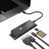 Techly IADAP-USBC-935 nešiojamojo kompiuterio dokas / prievadų atkartotuvas Laidinis USB 3.2 Gen 1 (3.1 Gen 1) Type-C Juoda
