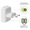 Sieninis įkroviklis d bramante re-charge Pro EU plokščias 2×USB-C 20W baltas (vidaus)