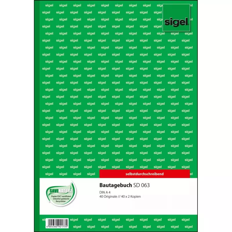 Verslo forma Sigel SD063 žalia A4 120 lapų