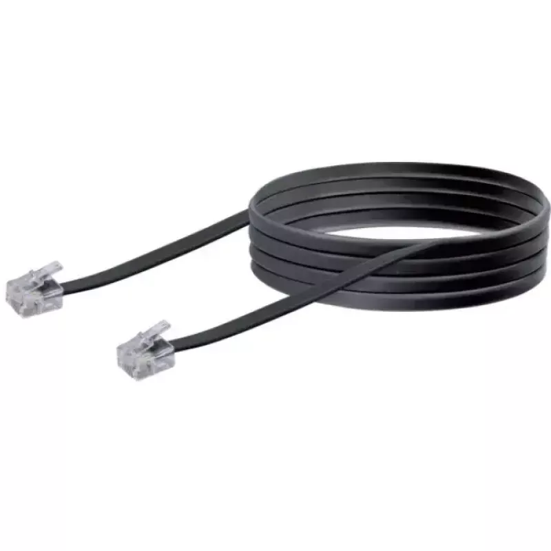 Tinklo kabelis Schwaiger 6,0 m RJ-11 – RJ-11 6 m juodas