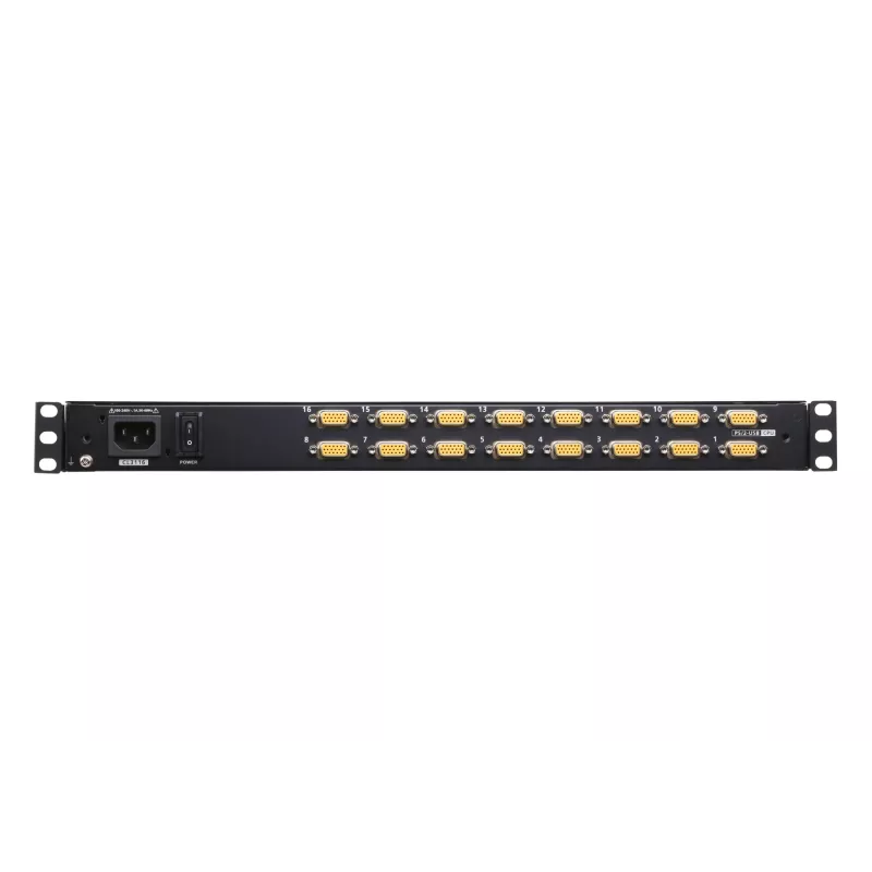 ATEN CL3116NX stovo konsolė 47 cm (18,5 col.) 1366 x 768 pikseliai Metalas, Plastikas Juoda 1U