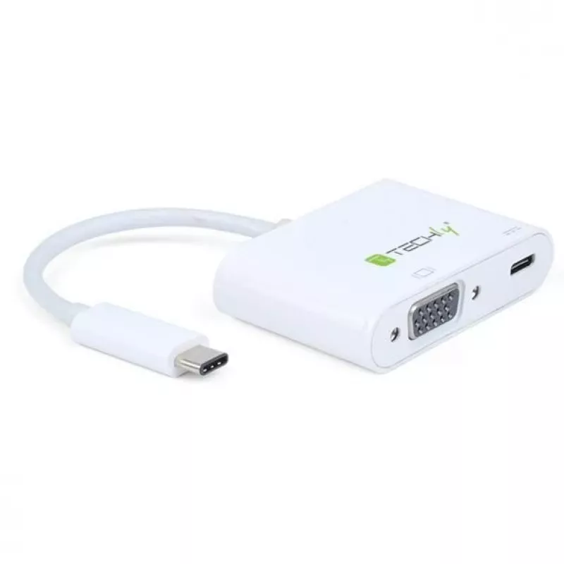 Techly keitiklio laido adapteris USB į VGA-C, C prievado USB įkrovimas IADAP USB31-VU31