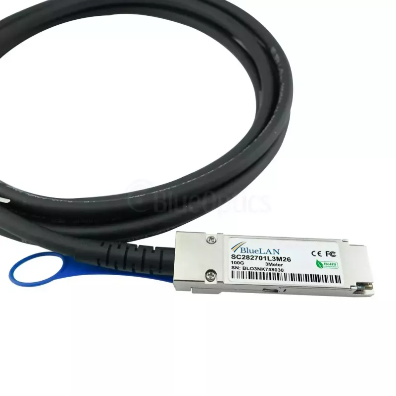 Direct Attach kabelis BlueOptics QSFP28 to 4×SFP28, 10G lanes, 5 m, male-to-male