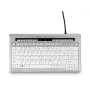 BakkerElkhuizen S-board 840 US Qwerty, Tenkeyless (80 - 87%), laidinis, USB, žirklinis klavišų jungiklis, QWERTY, šviesiai pilka, balta