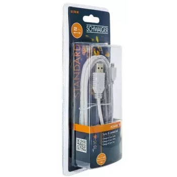 USB laidas Schwaiger LK200M532 2m USB A Micro-USB A baltas