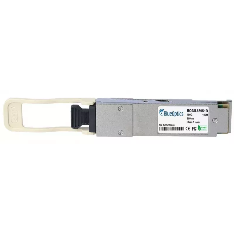 Skaidulinės optikos siųstuvas-imtuvas BlueOptics TRX-100GBE-SR4-FIN-BO 100000 Mbit/s QSFP28
