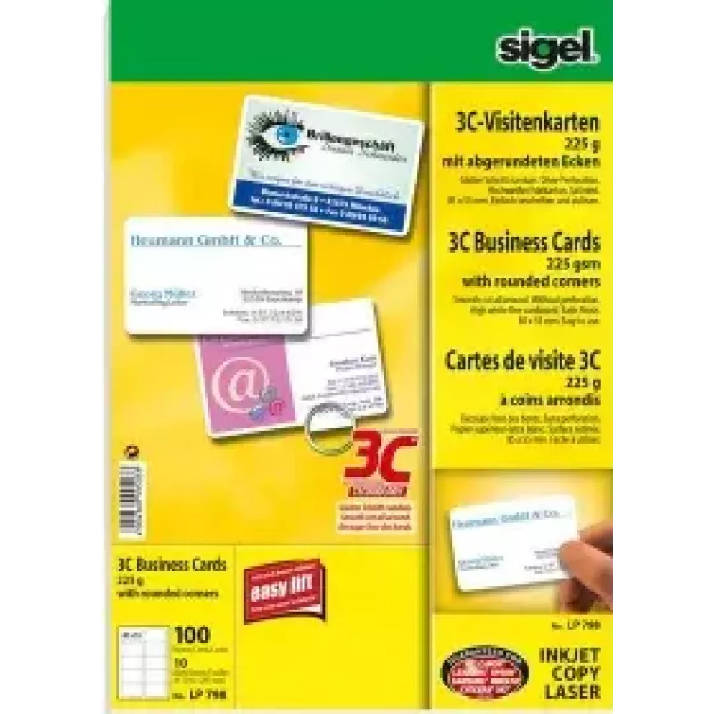 Vizitinės kortelės Sigel LP798 100 vnt.