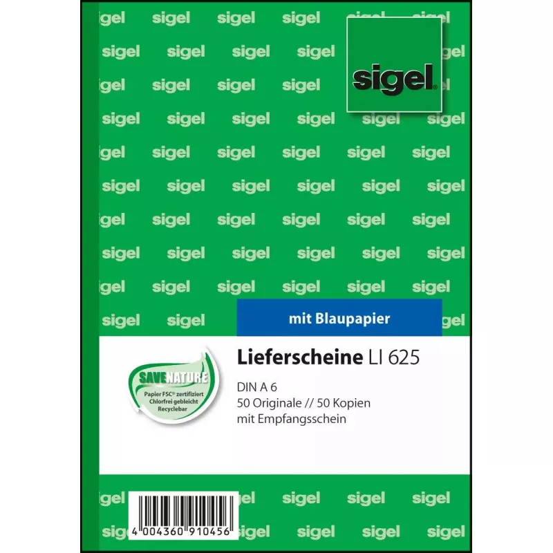 Verslo formos Sigel LI625 A6 Žalia Rožinė Balta
